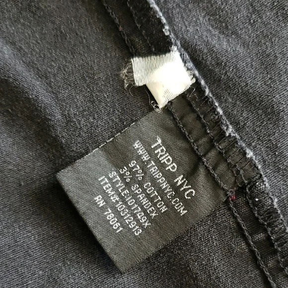 TRIPP NYC Vintage Black Buttoned Vest with Lace Detail Goth XL 16 18 - Picture 4 of 6